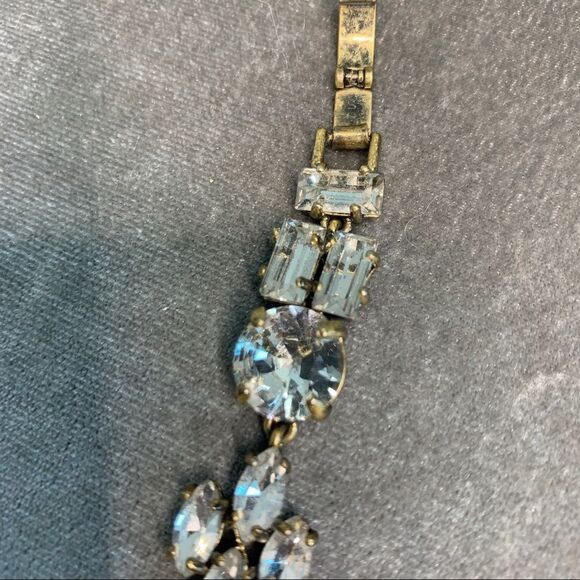 J. Crew Vintage clear crystal rhinestone bracelet - Picture 5 of 13